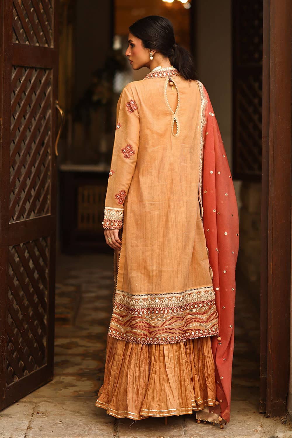 Gul Ahmed Luxury Eid 26/FE 62030/Embroideried Dupatta