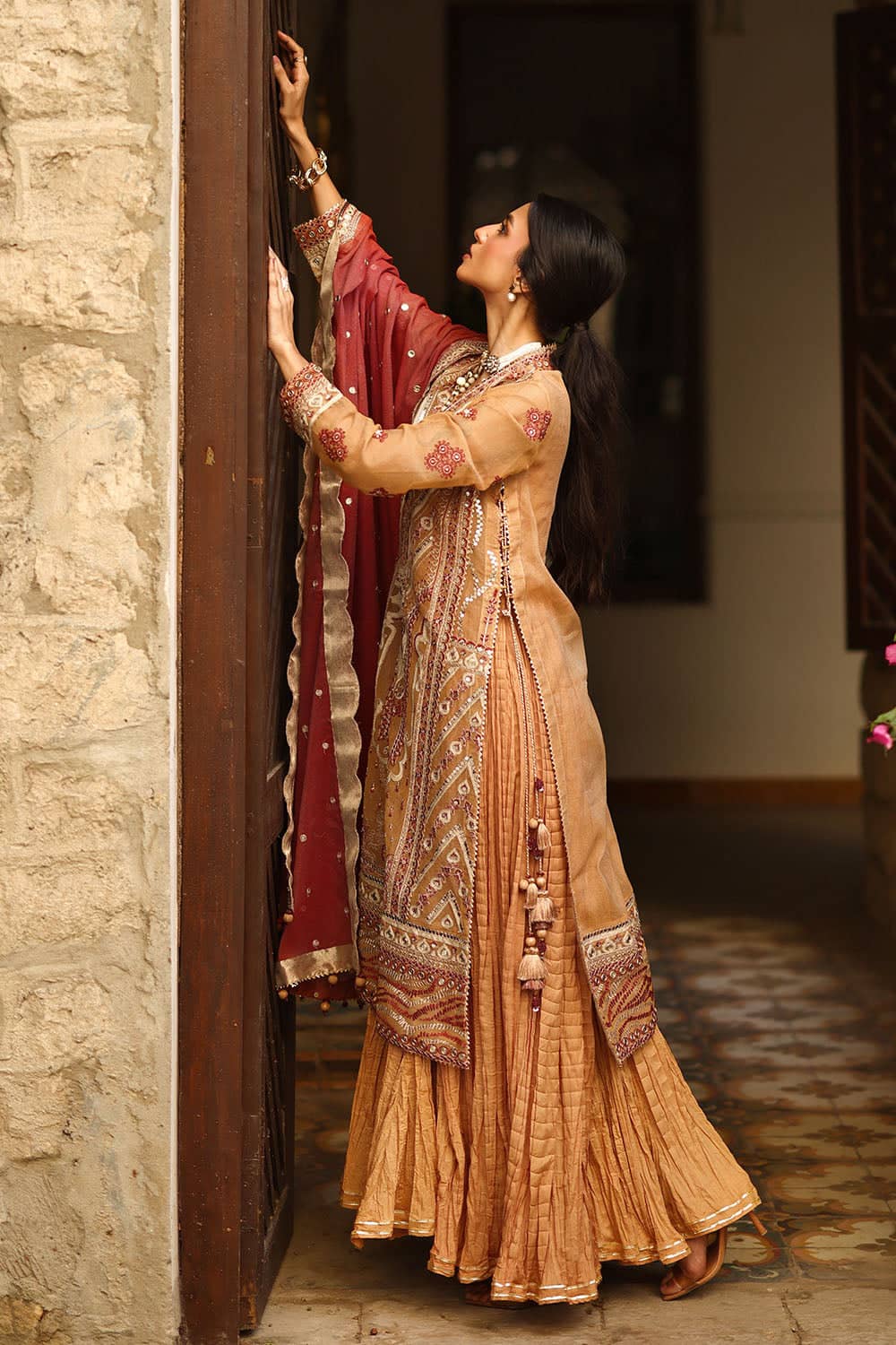 Gul Ahmed Luxury Eid 26/FE 62030/Embroideried Dupatta
