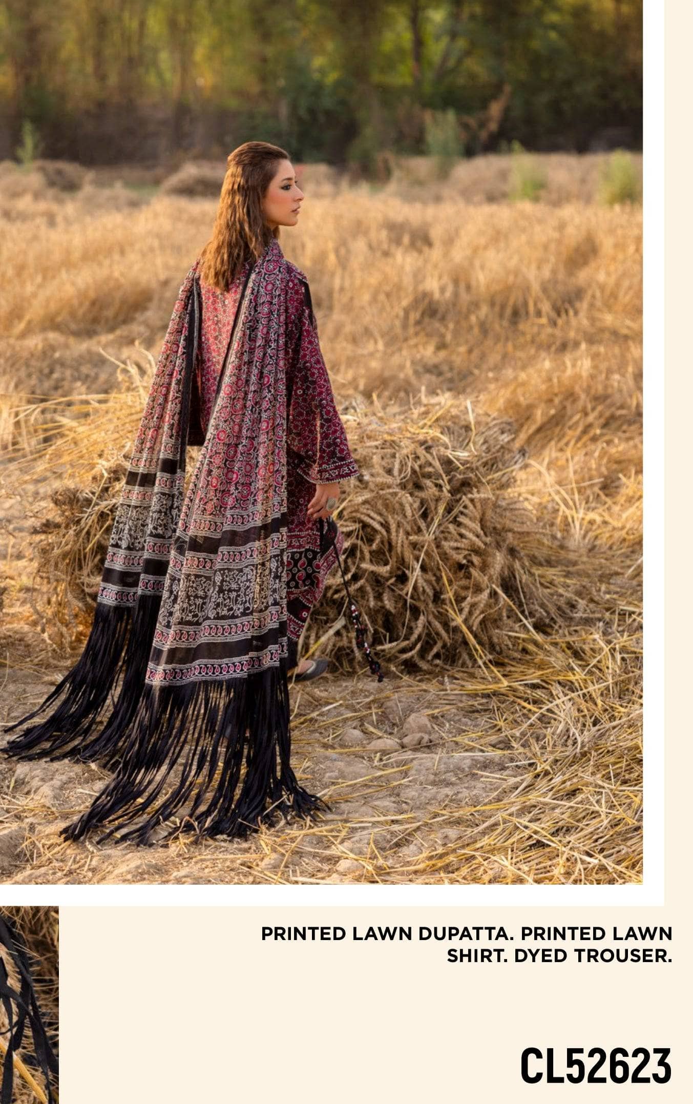 Restocked/Gul Ahmed Ajrak Collection 25/CL 52623