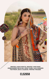 Restocked/Gul Ahmed Ajrak Collection 25/CL52658