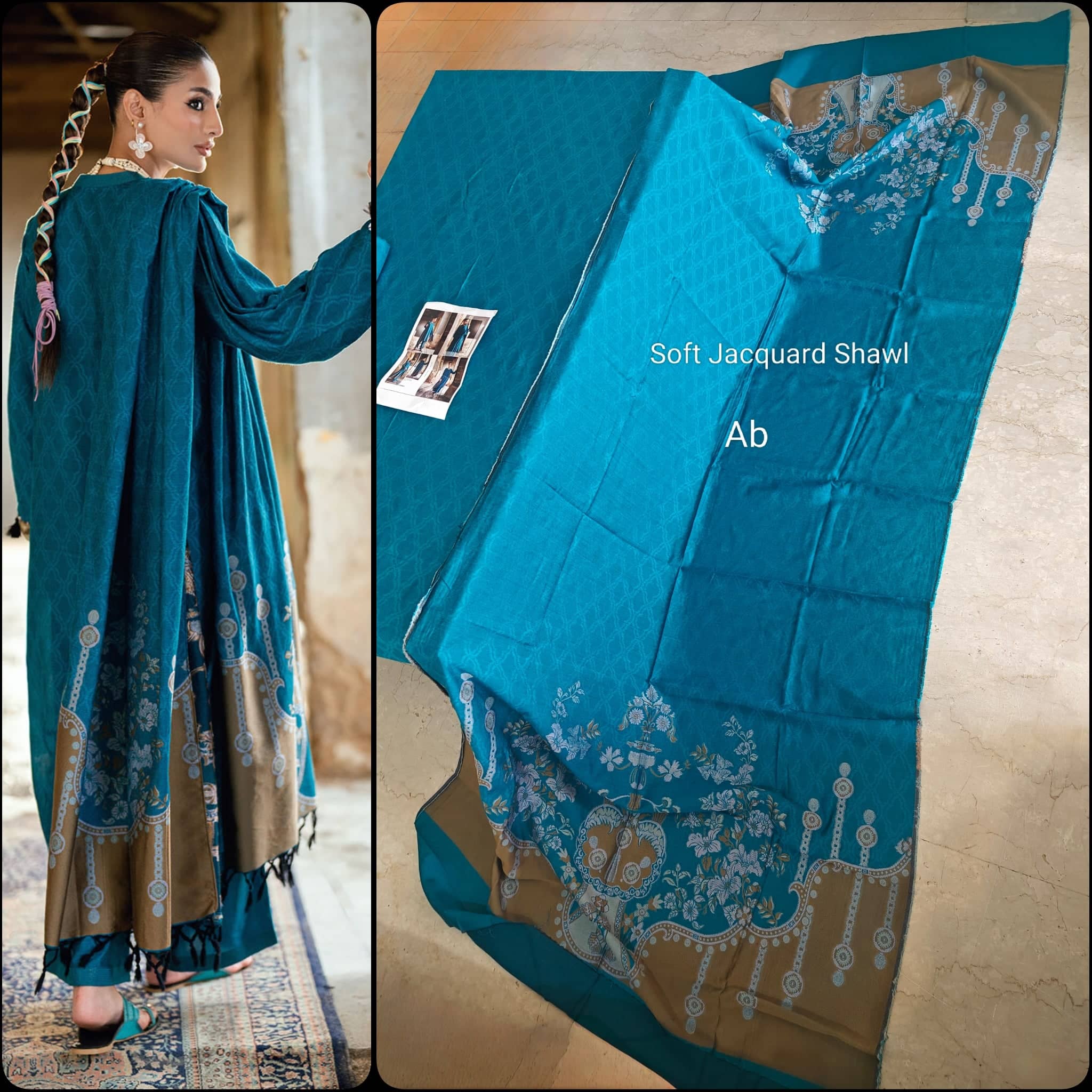 Gul Ahmed open pics Open Pic/Gul Ahmed Luxe Winter/MJ 52041/Jacquard Shawl