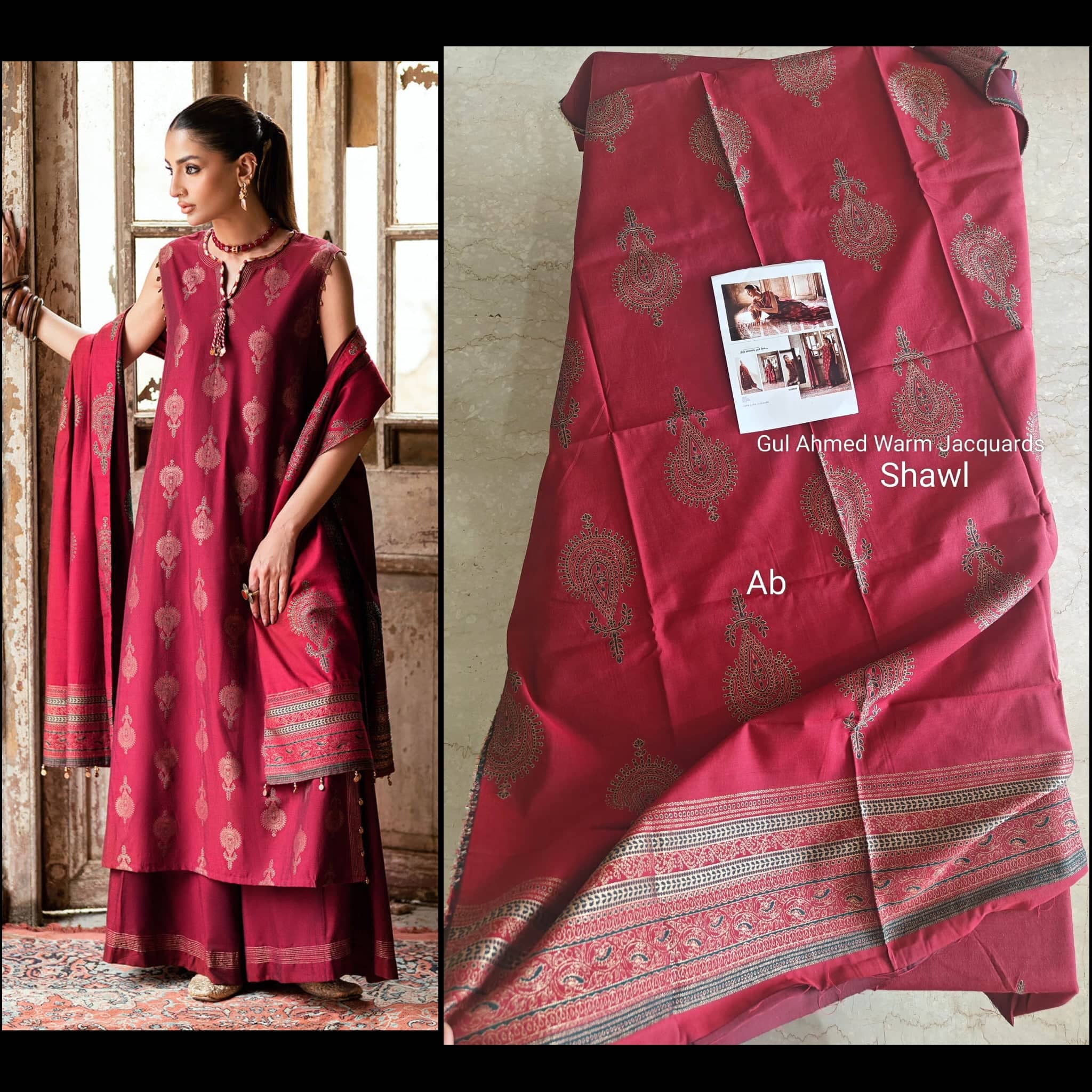 Gul Ahmed open pics Open Pic/Gul Ahmed Luxe Winter/MJ52038/Jacquard Shawl