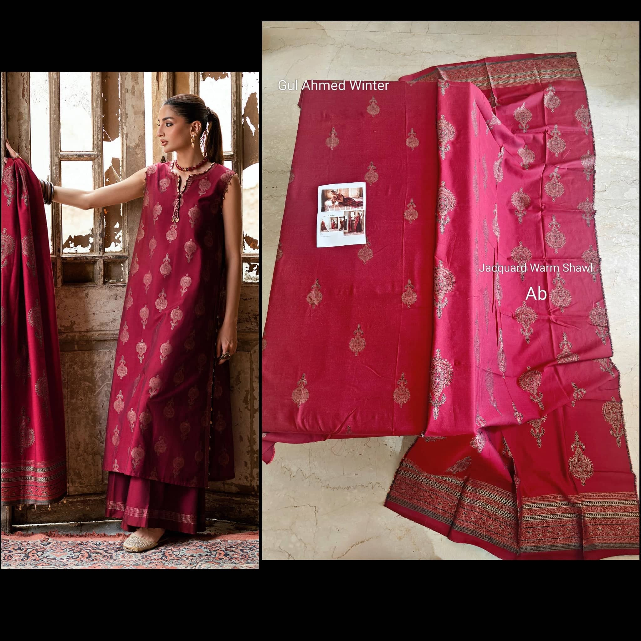 Gul Ahmed open pics Open Pic/Gul Ahmed Luxe Winter/MJ52038/Jacquard Shawl