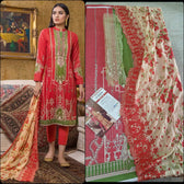 Open Pic/Sale‼️Gul Ahmed Luxury/BCT 45/Embroidered Chantelle Lace Dupatta