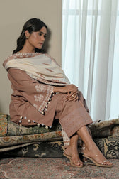 Gul Ahmed  Naqsh Winter/MJ -62026/Karandi Velvet Jacquard