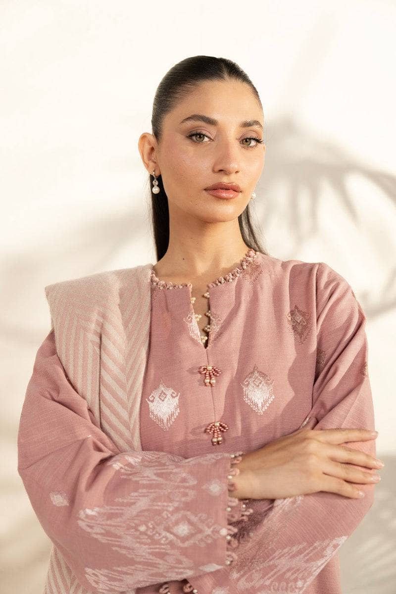 Al Karam Winter 25/RTS | SHIRT, Trouser & Shawl