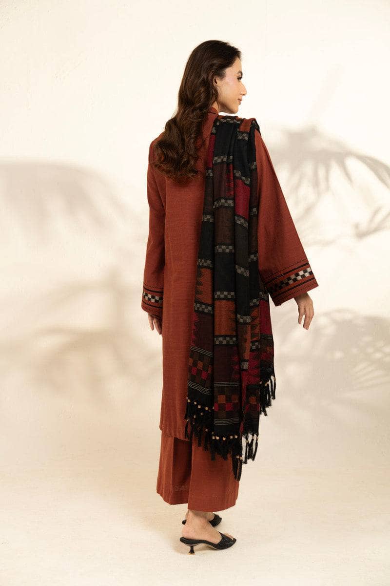 Al Karam Winter 25/RTS | SHIRT, Trouser & Shawl