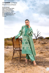 Gul Ahmed Luxe Patjhaar/Embroidered Pashmina Suit with Embroidered Shawl AP-52009