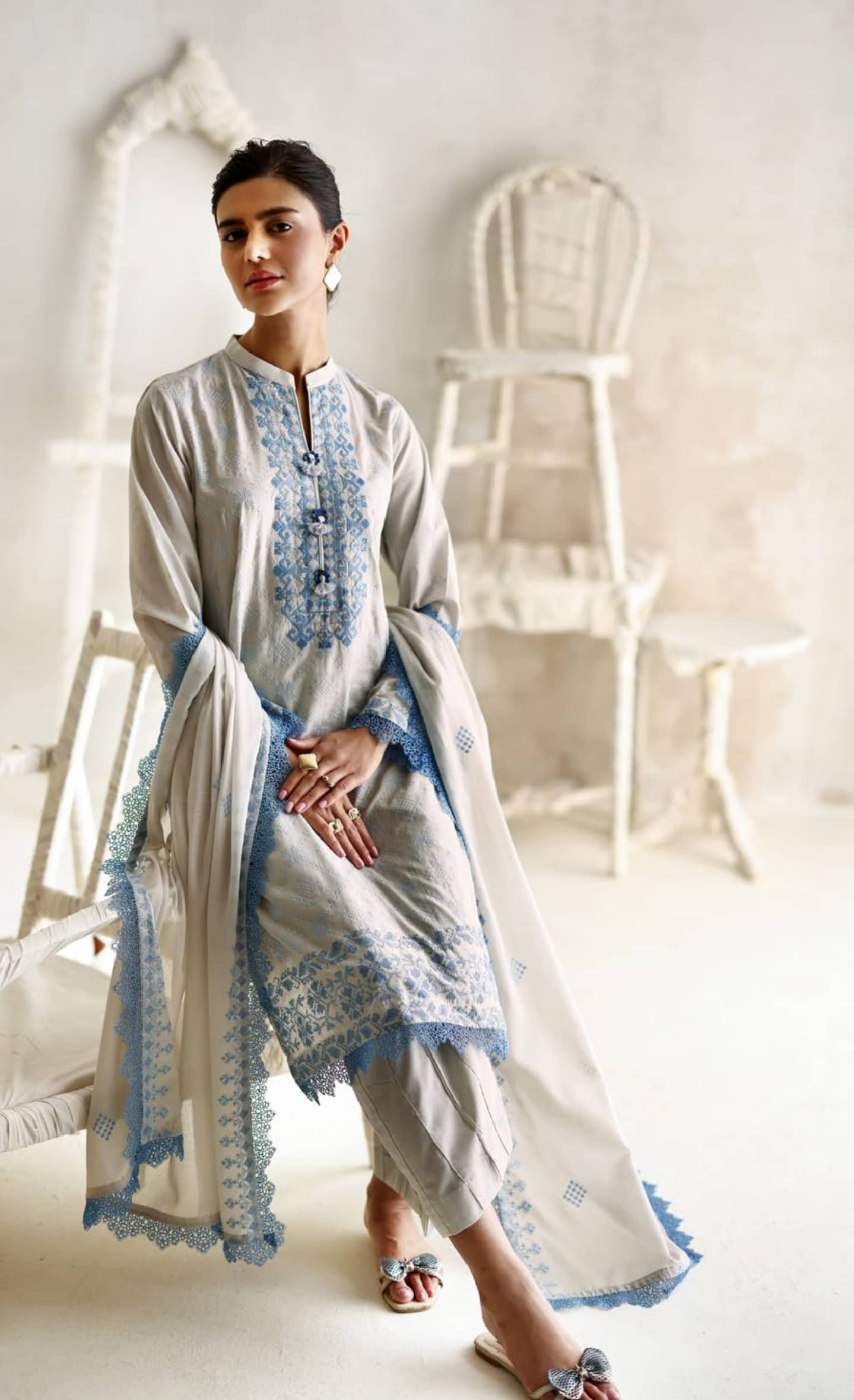 Gul Ahmed Luxe Summer/Blue Serenity/CL 62431