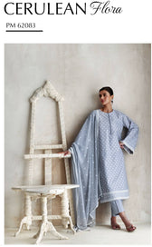 Gul Ahmed Luxe Summer/Cerulean Flora/PM 62083