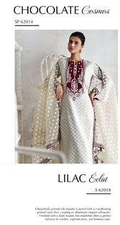 Gul Ahmed Luxe Summer/Choclate Cosmos/SP62014
