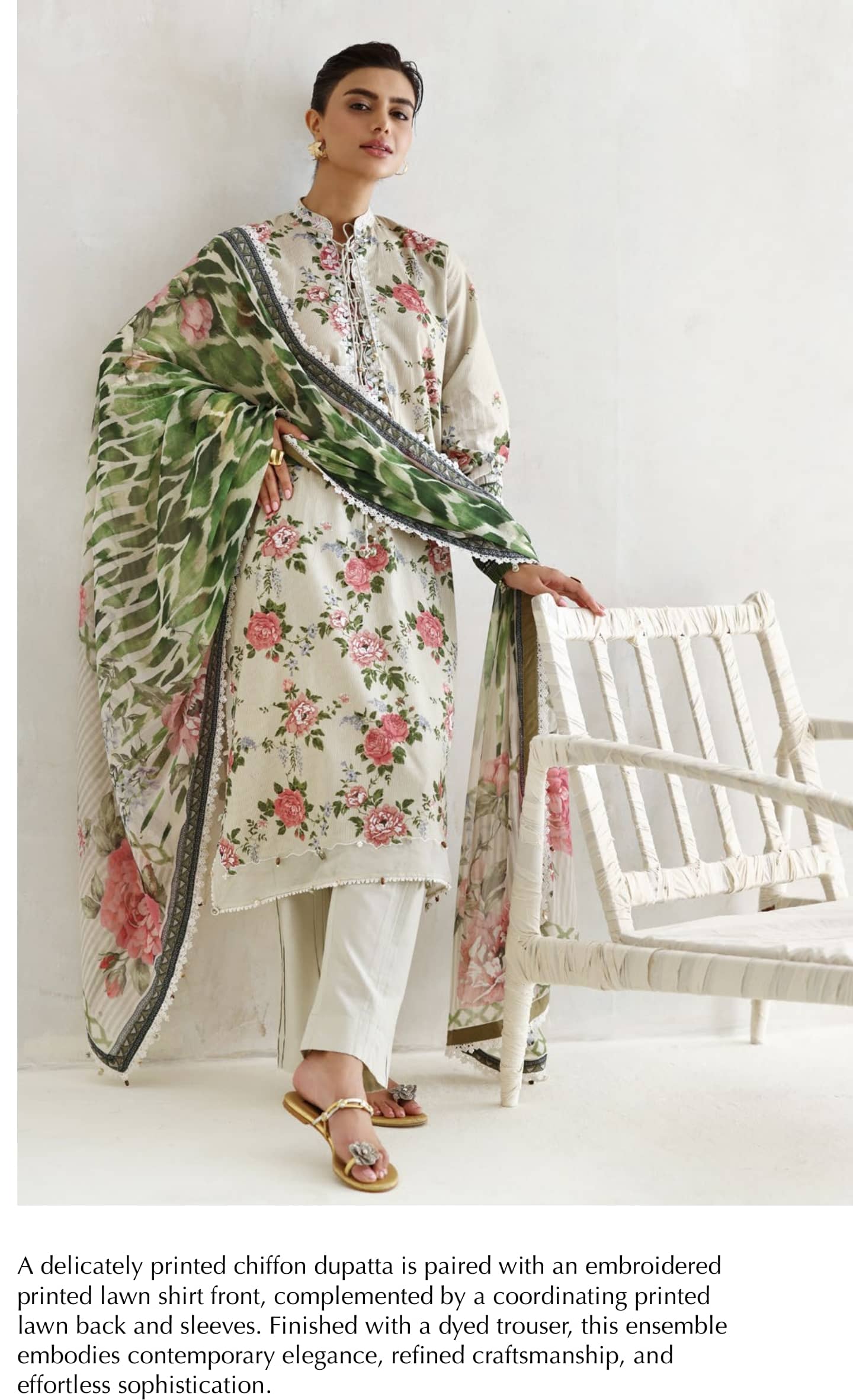 Gul Ahmed Luxe Summer/Emeraude Orchid/BM62036