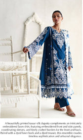 Gul Ahmed Luxe Summer/Indigo Blossom/PM62073