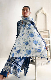 Gul Ahmed Luxe Summer/Indigo Blossom/PM62073
