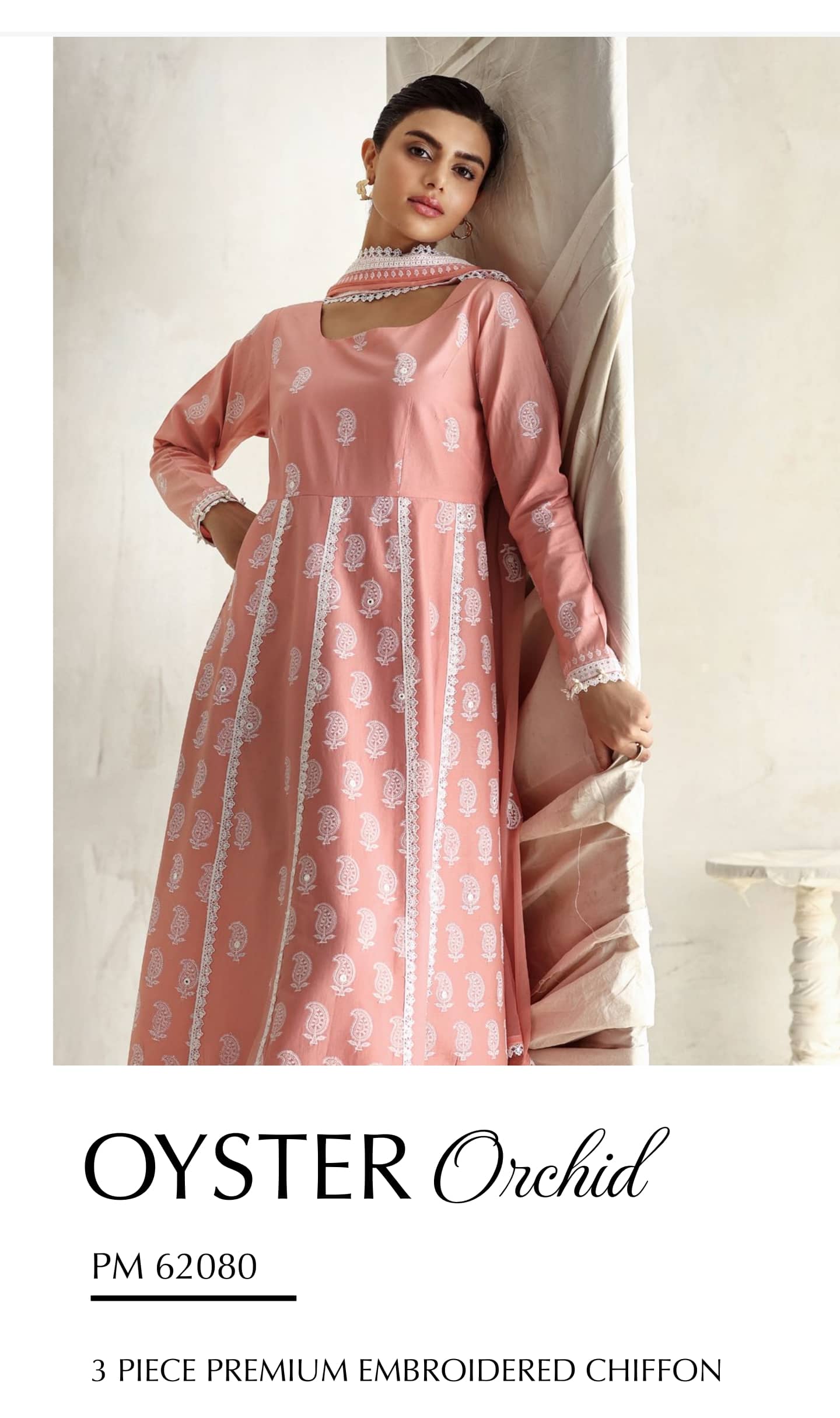 Gul Ahmed Luxe Summer/Oyster Orchid/PM62080