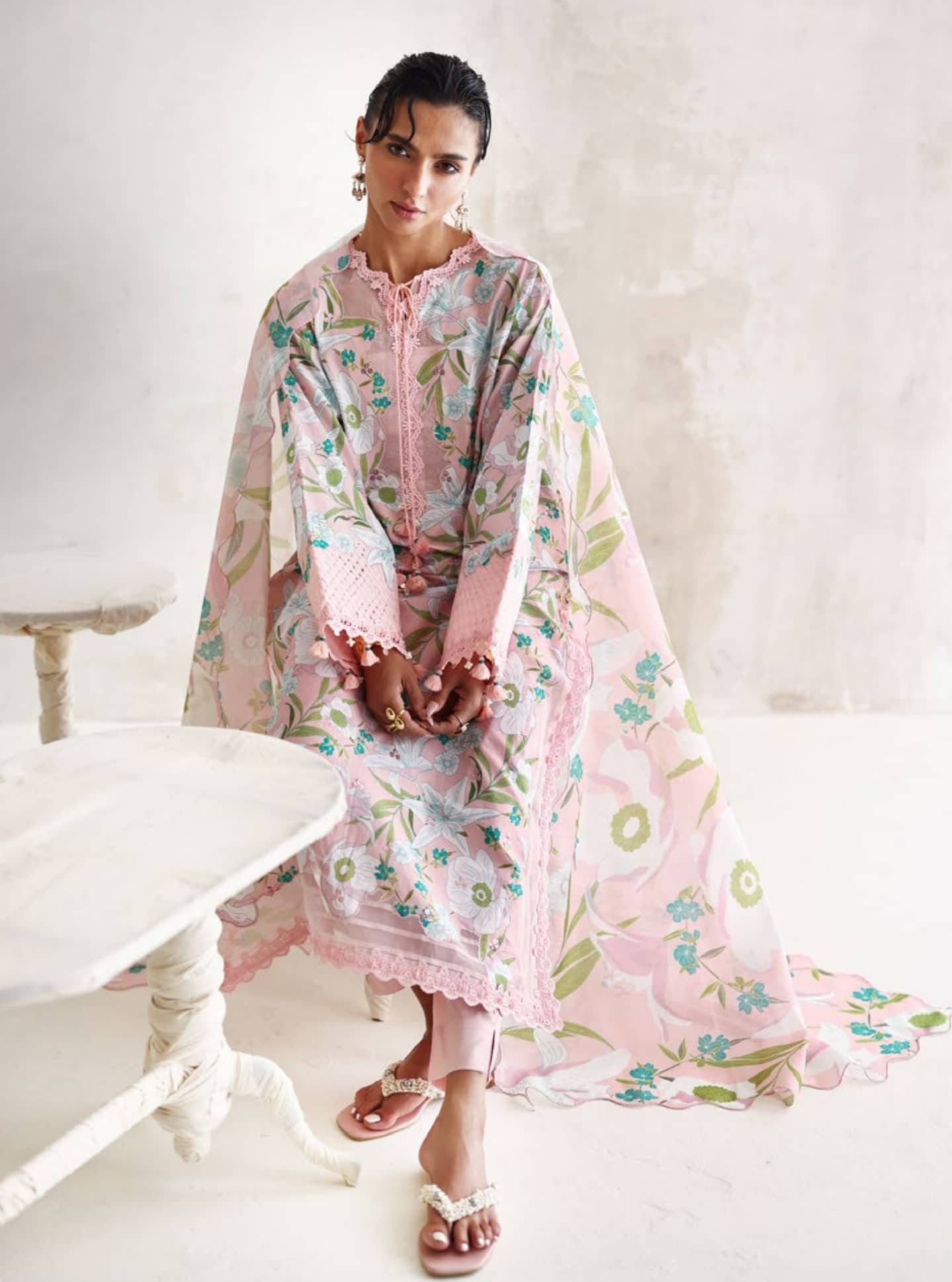 Gul Ahmed Luxe Summer/Pink Camellia/SP62015