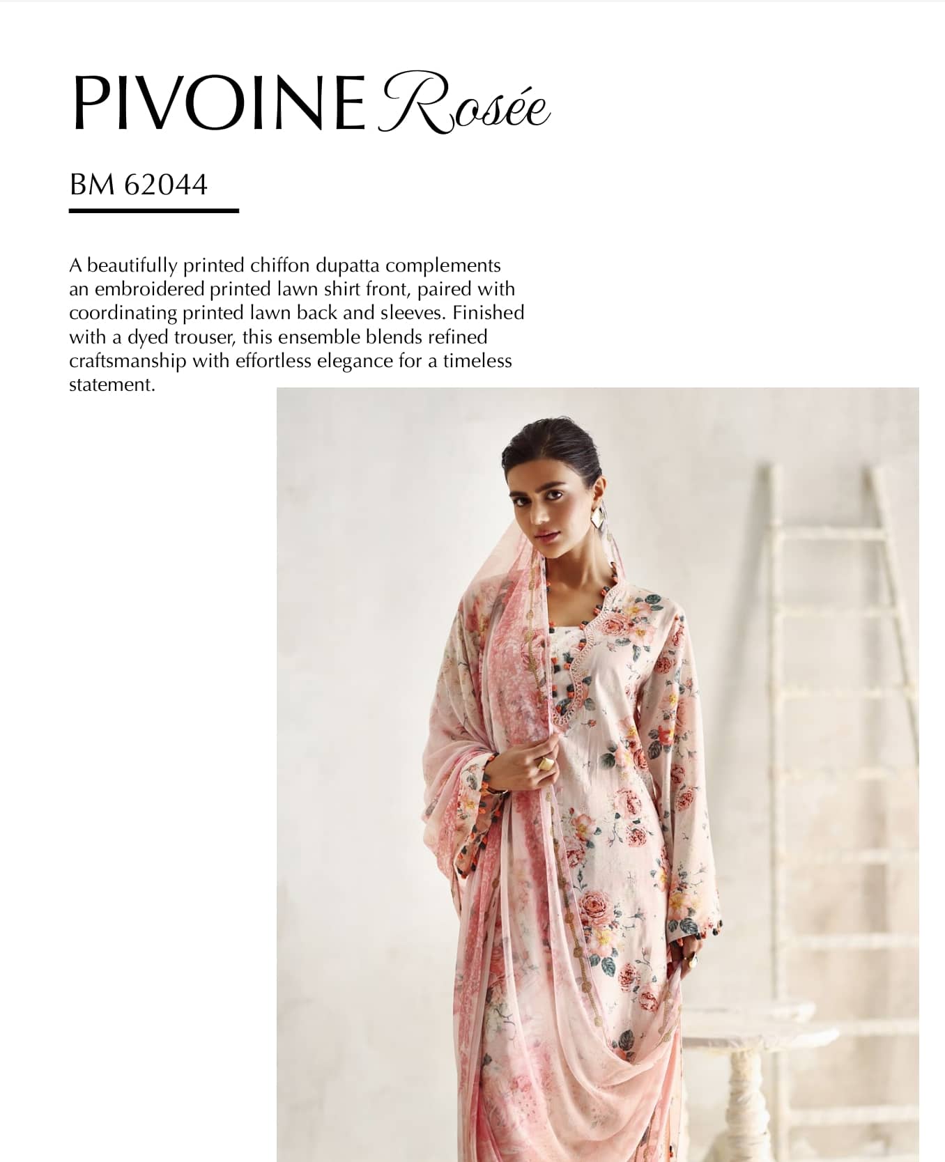 Gul Ahmed Luxe Summer/Pivione Rosie/BM62044