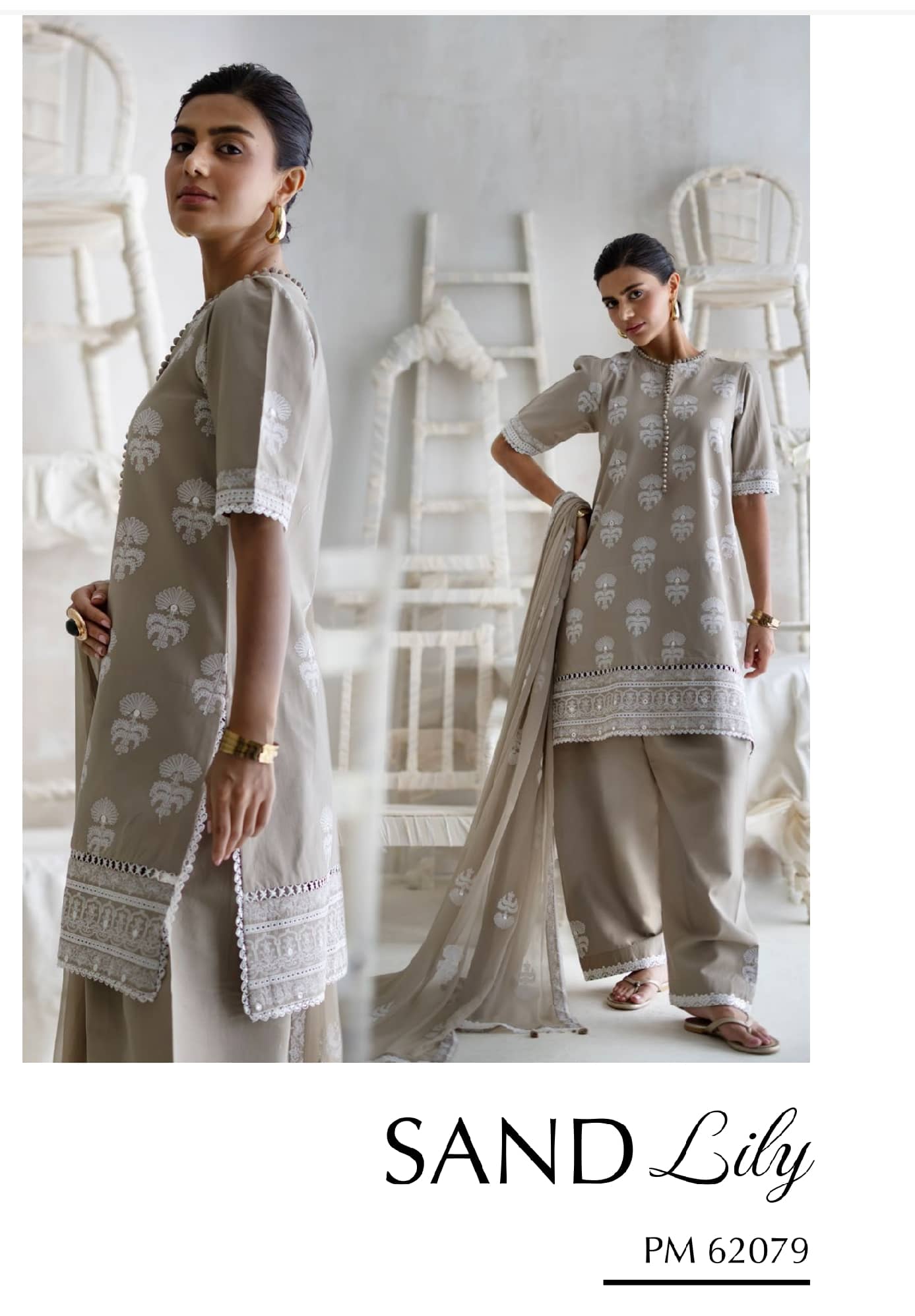 Gul Ahmed Luxe Summer/Sand Lily/PM 62079