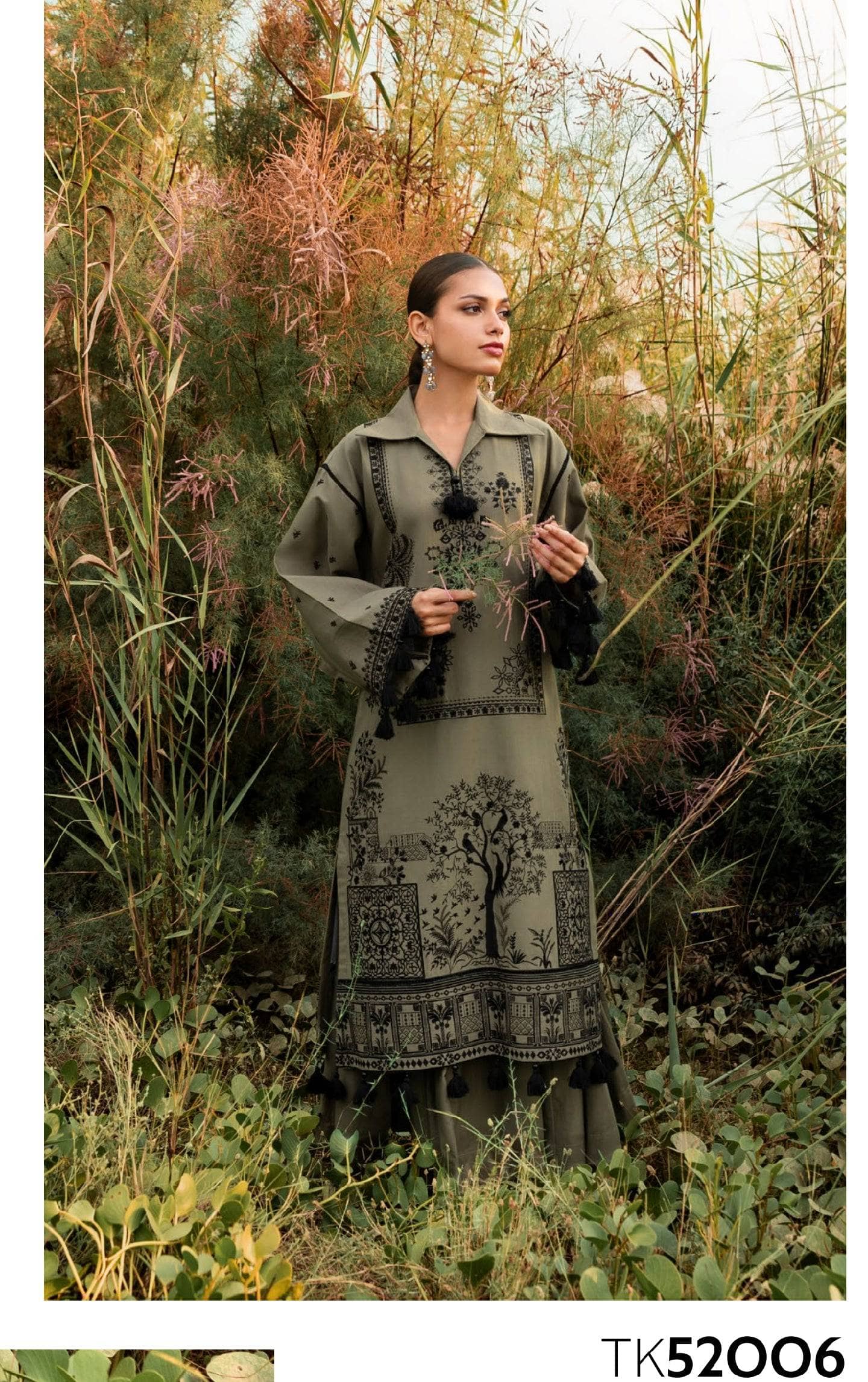 Gul Ahmed Winter Essentials/Casuals/TK 52006/Embroidered Khaddar