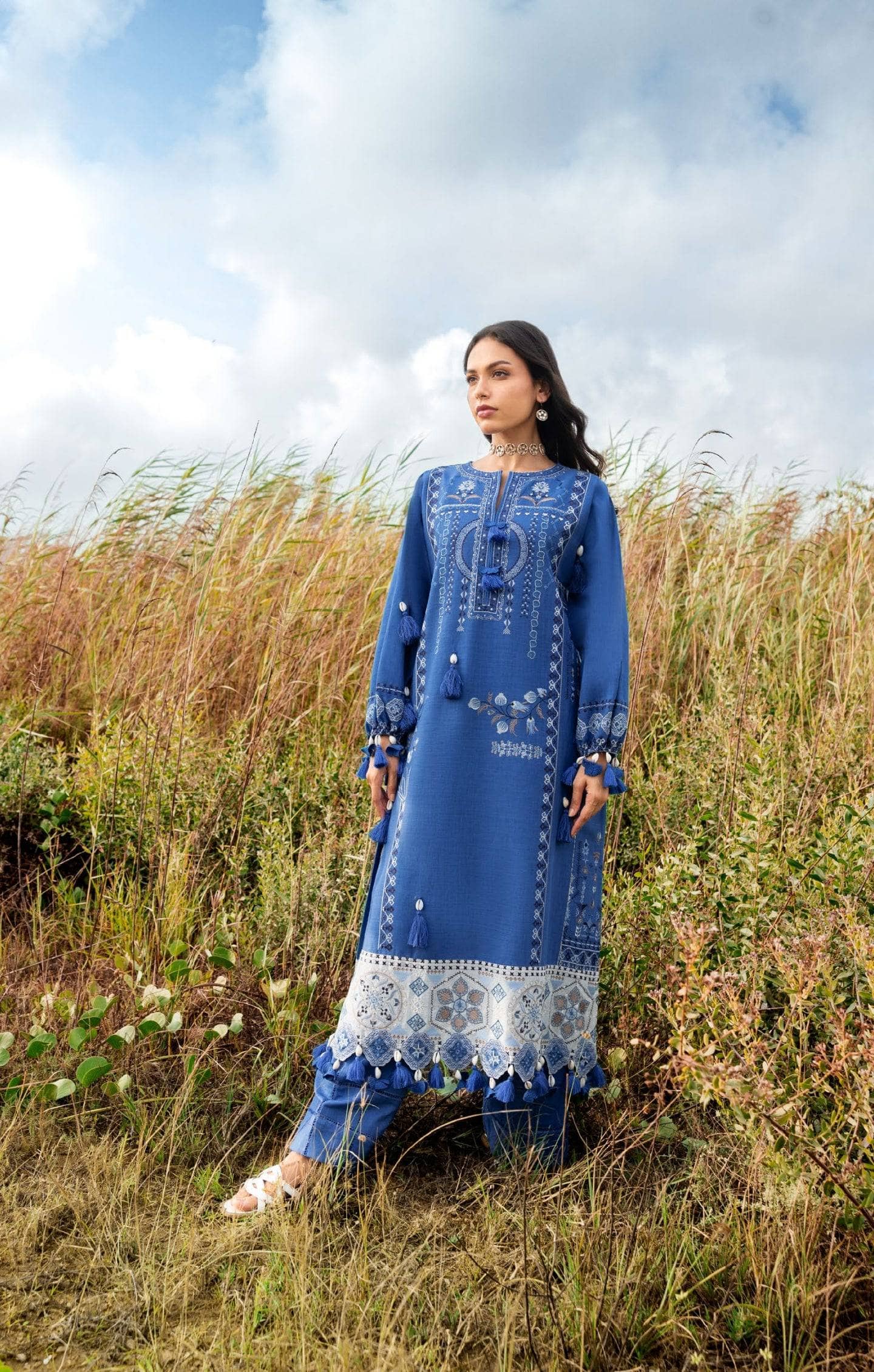 Gul Ahmed Winter Essentials/Casuals/TK 52007/Embroidered Khaddar