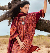 Restocked/Gul Ahmed Luxe Patjhaar/Embroidered Pashmina Suit with Embroidered Shawl AP-52011