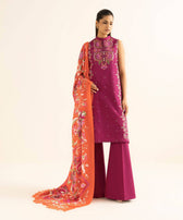 Sapphire Fall Winter 25/Embroidered Twill Suit/U3PESG25V822