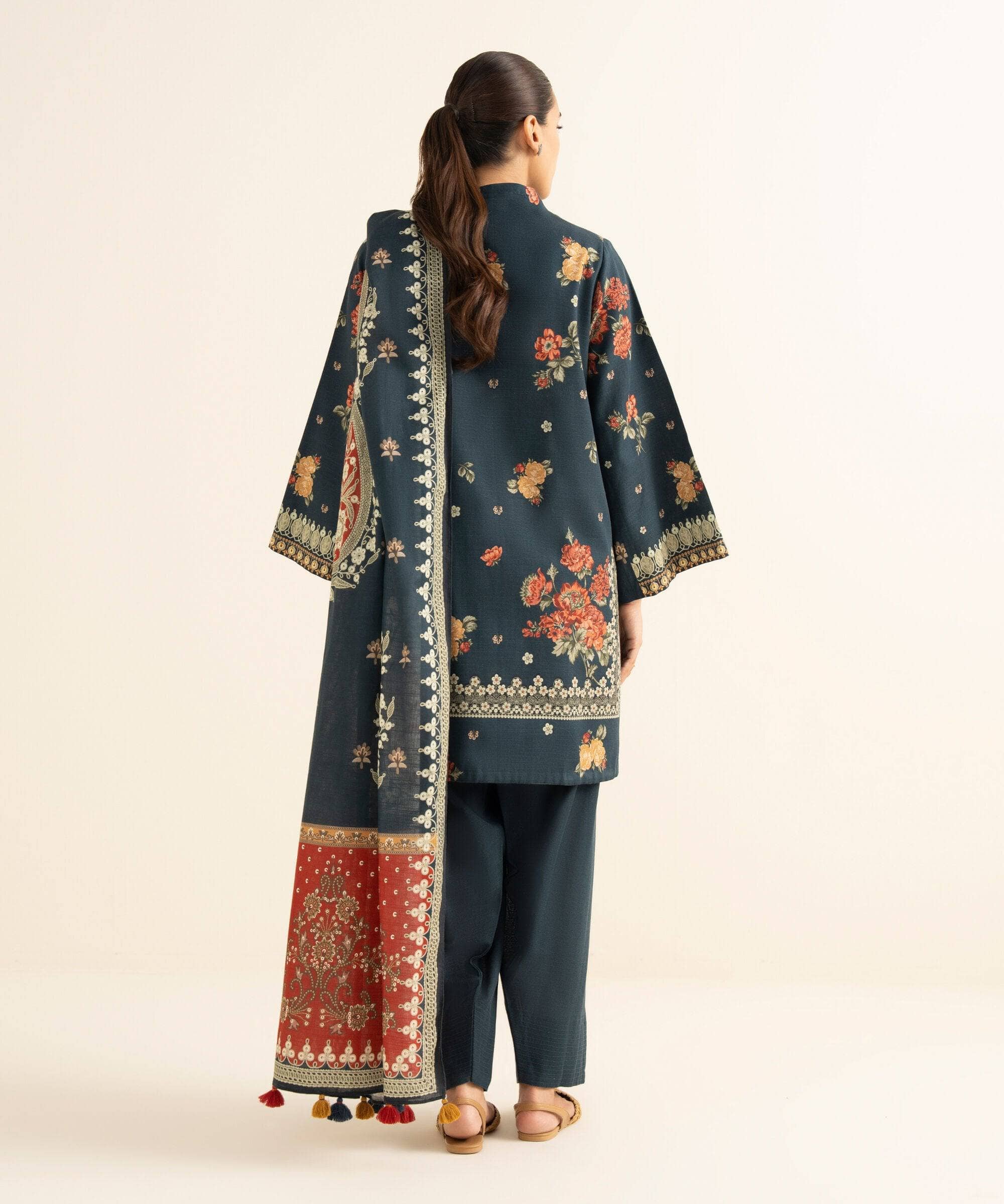 Sapphire Fall Winter 25/Printed Light Khaddar Suit/00U3PDY25V81