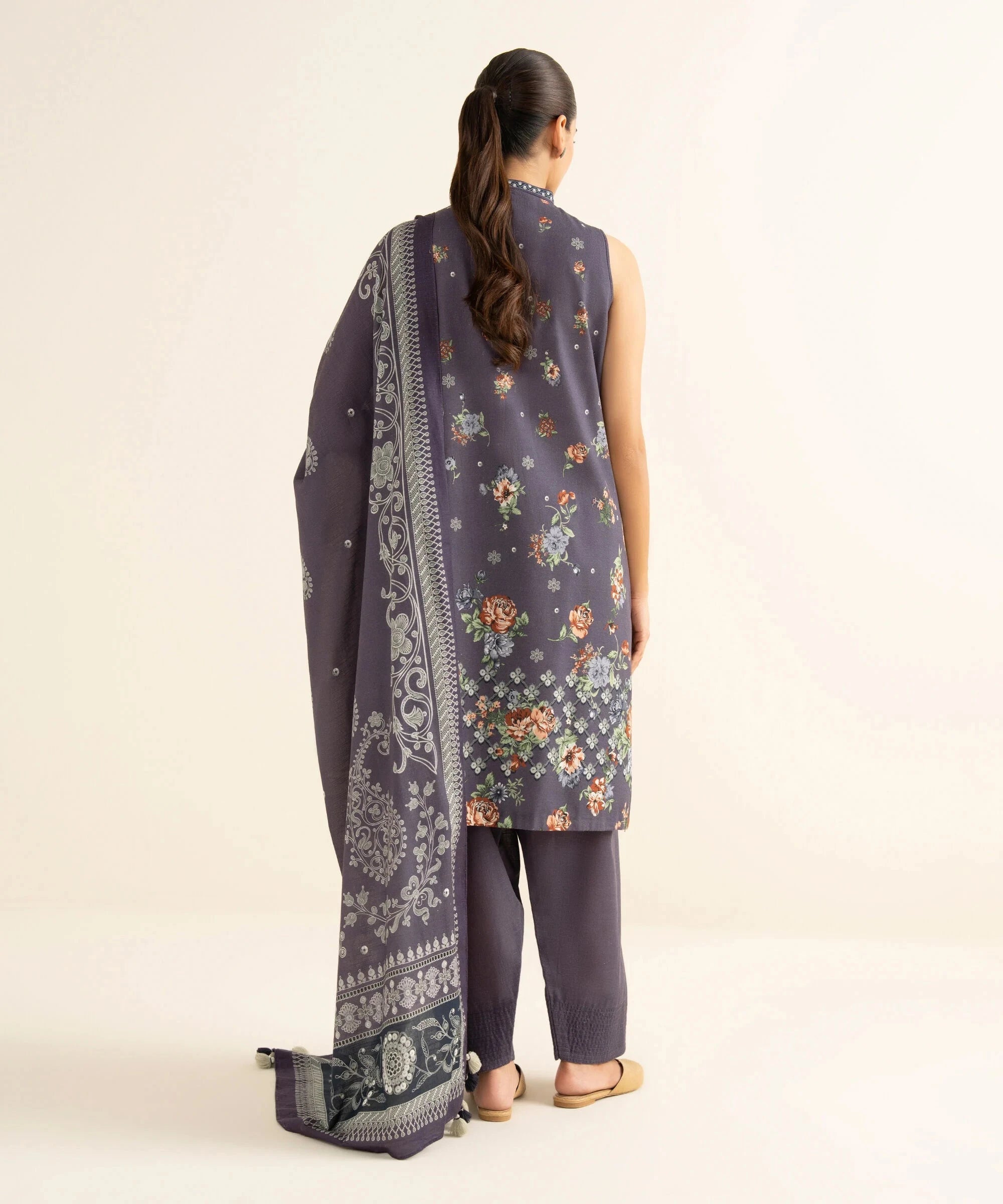 Sapphire Fall Winter 25/Printed Light Khaddar Suit/00U3PDY25V84