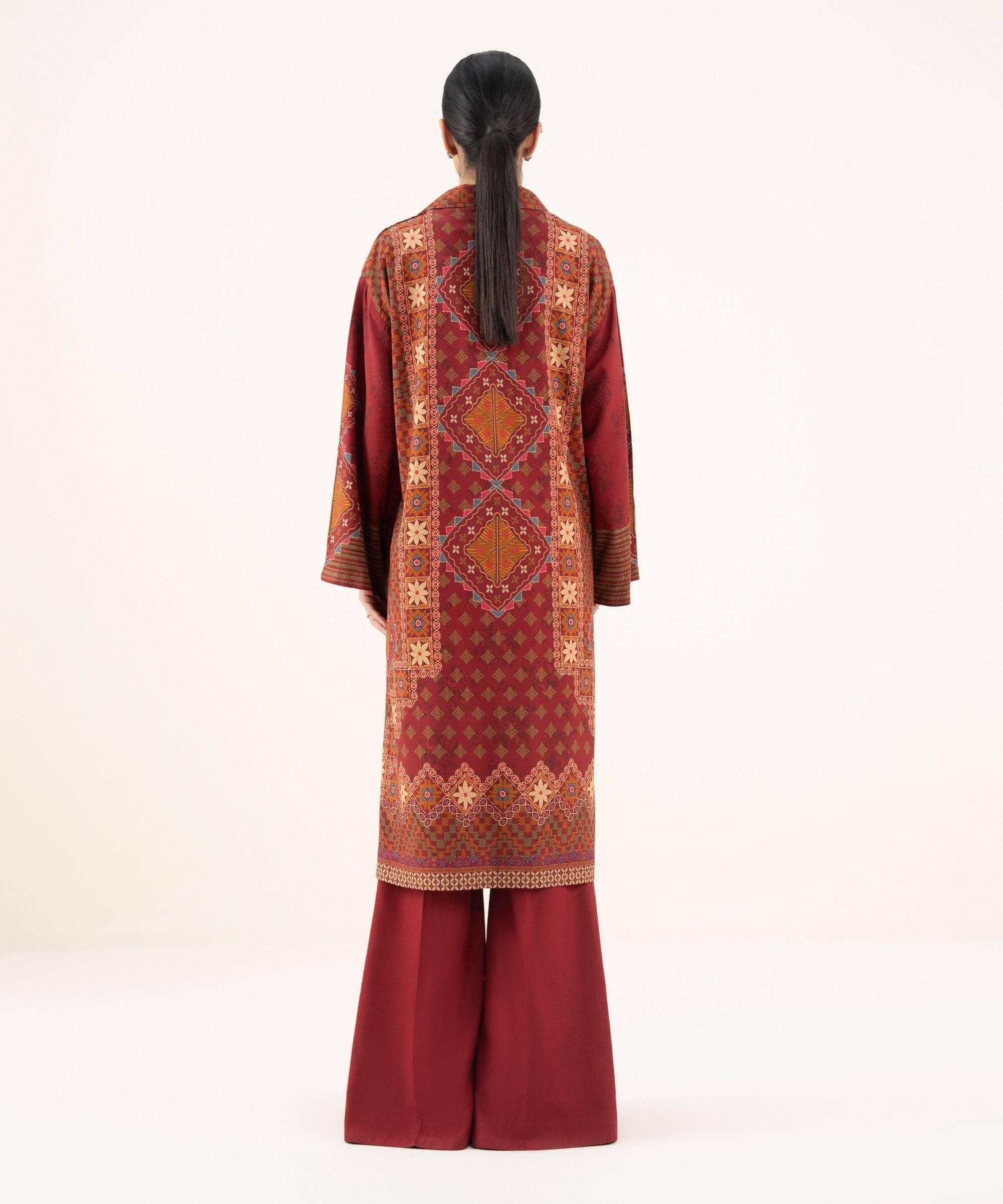 Sapphire Fall Winter 25/Printed Viscose Khaddar/00U2TDY25V82