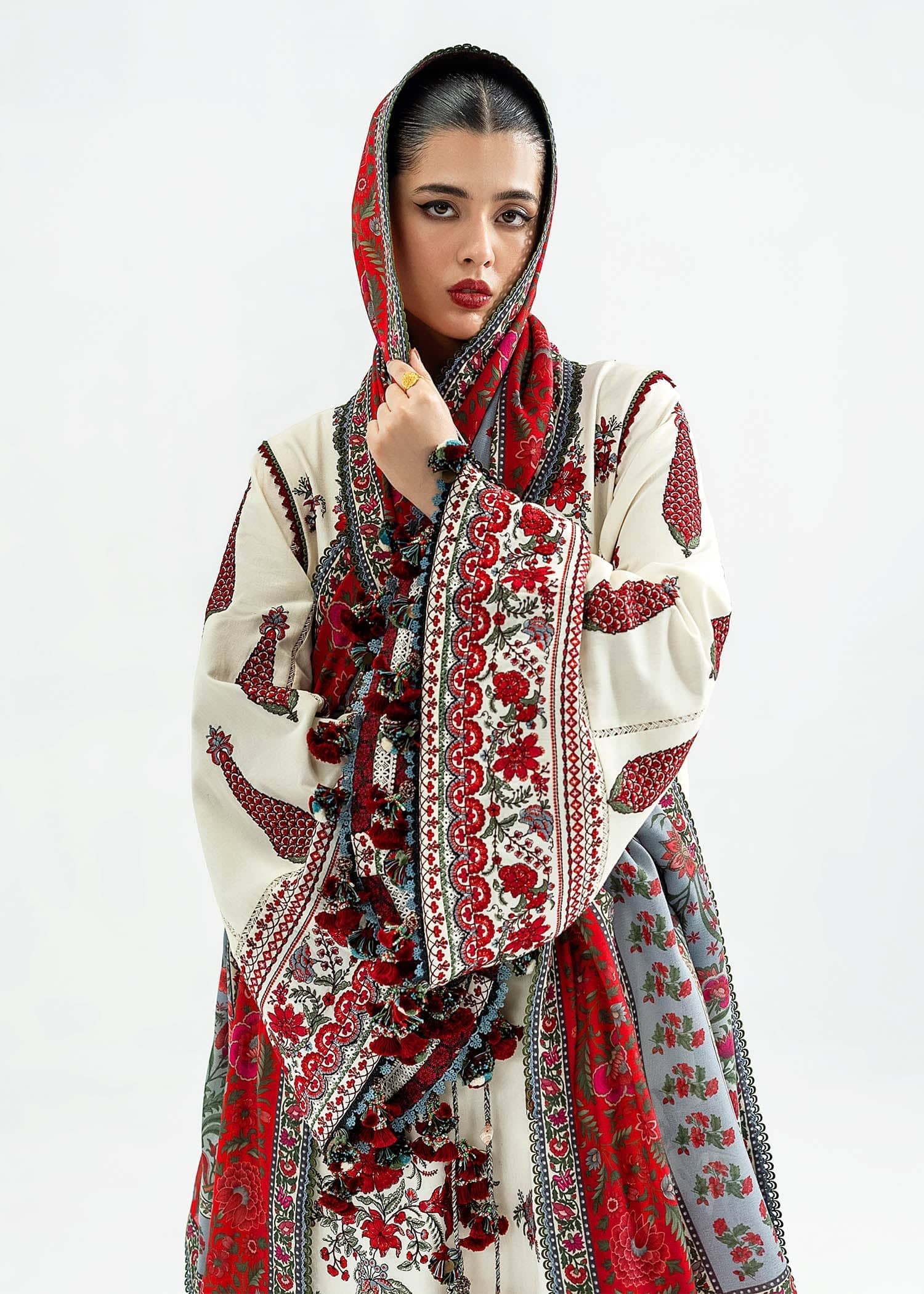 Hussain Rehar Khaddar Winter Pakistani Suits Restocked/Hussain Rehar Khaddar 25/Gulban