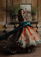 Hussain Rehar Doll House Wedding/Zarin/Rust Orange