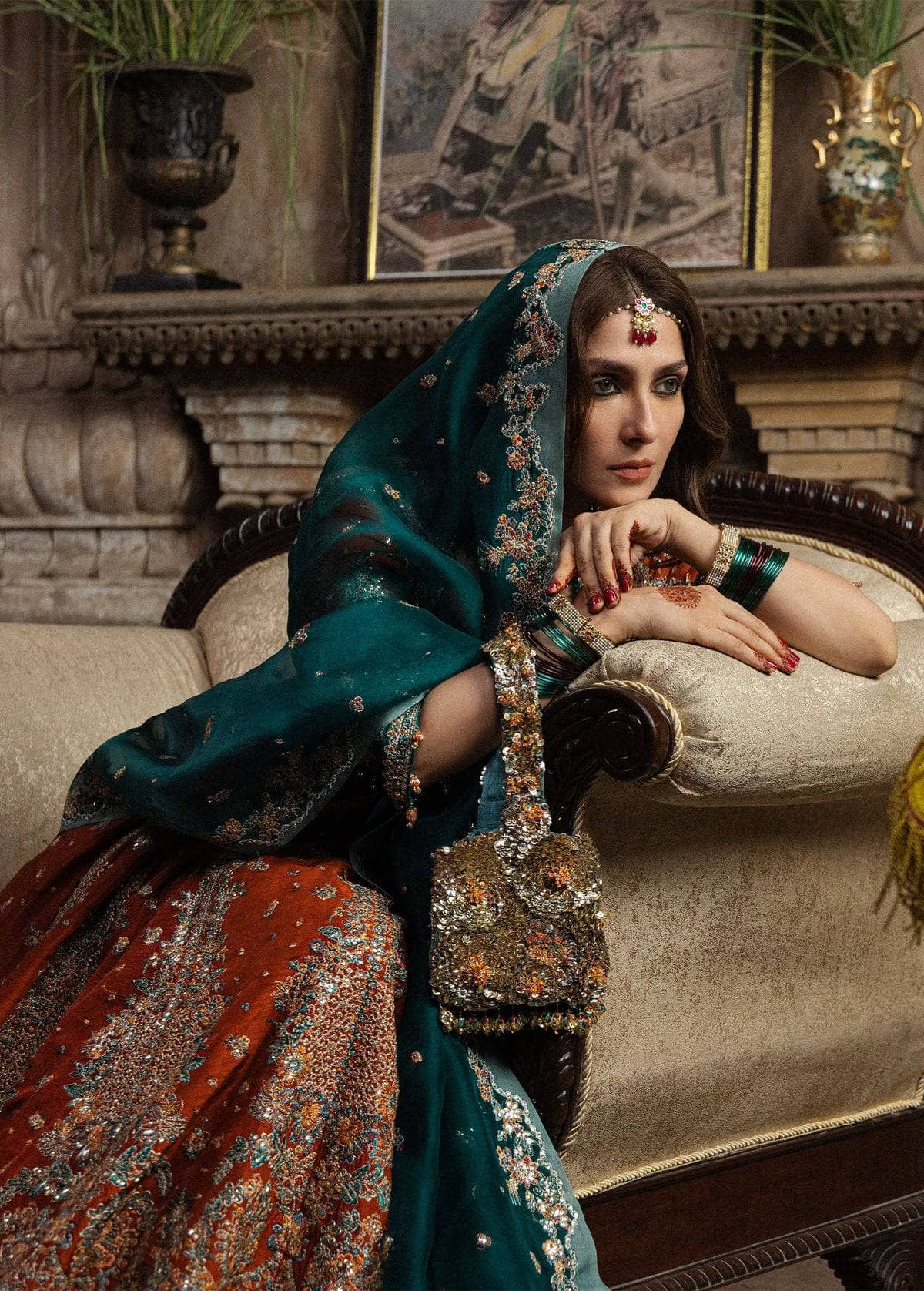 Hussain Rehar Doll House Wedding/Zarin/Rust Orange