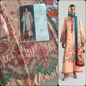Open Pic/Hussain Rehar Zan Luxury Lawns/Seftali/Peach