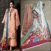 Open Pic/Hussain Rehar Zan Luxury Lawns/Seftali/Peach