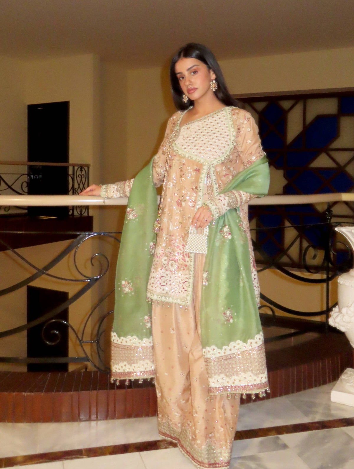 Spotted in Hussain Rehar Doll House Wedding/Gohar Ara/Powder Peach