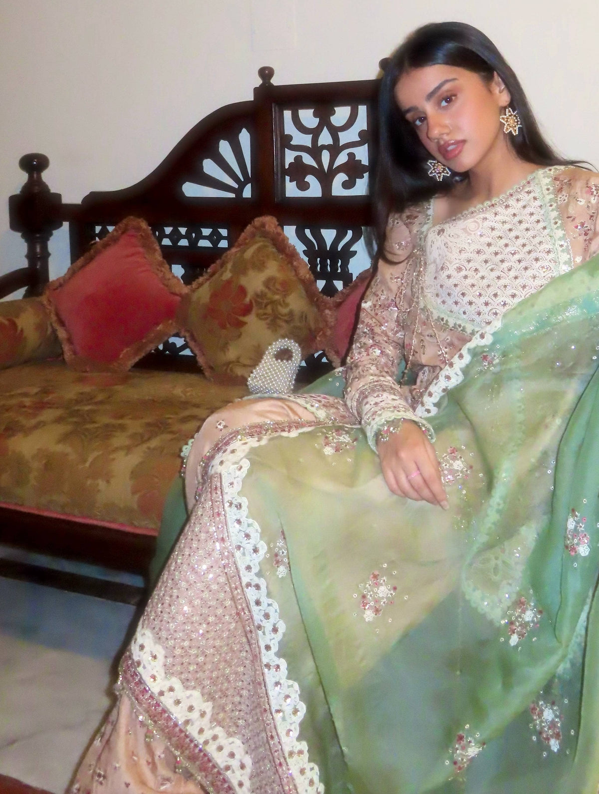 Spotted in Hussain Rehar Doll House Wedding/Gohar Ara/Powder Peach