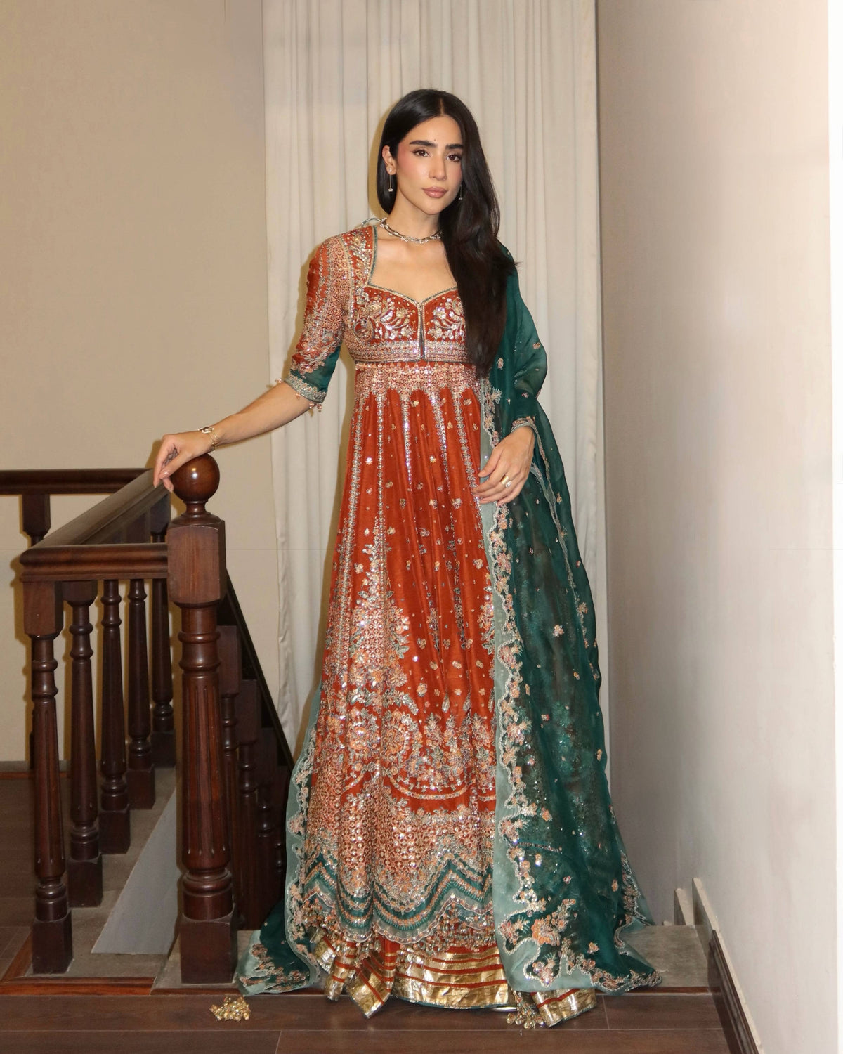 Spotted in Hussain Rehar Doll House Wedding/Zarin/Rust Orange