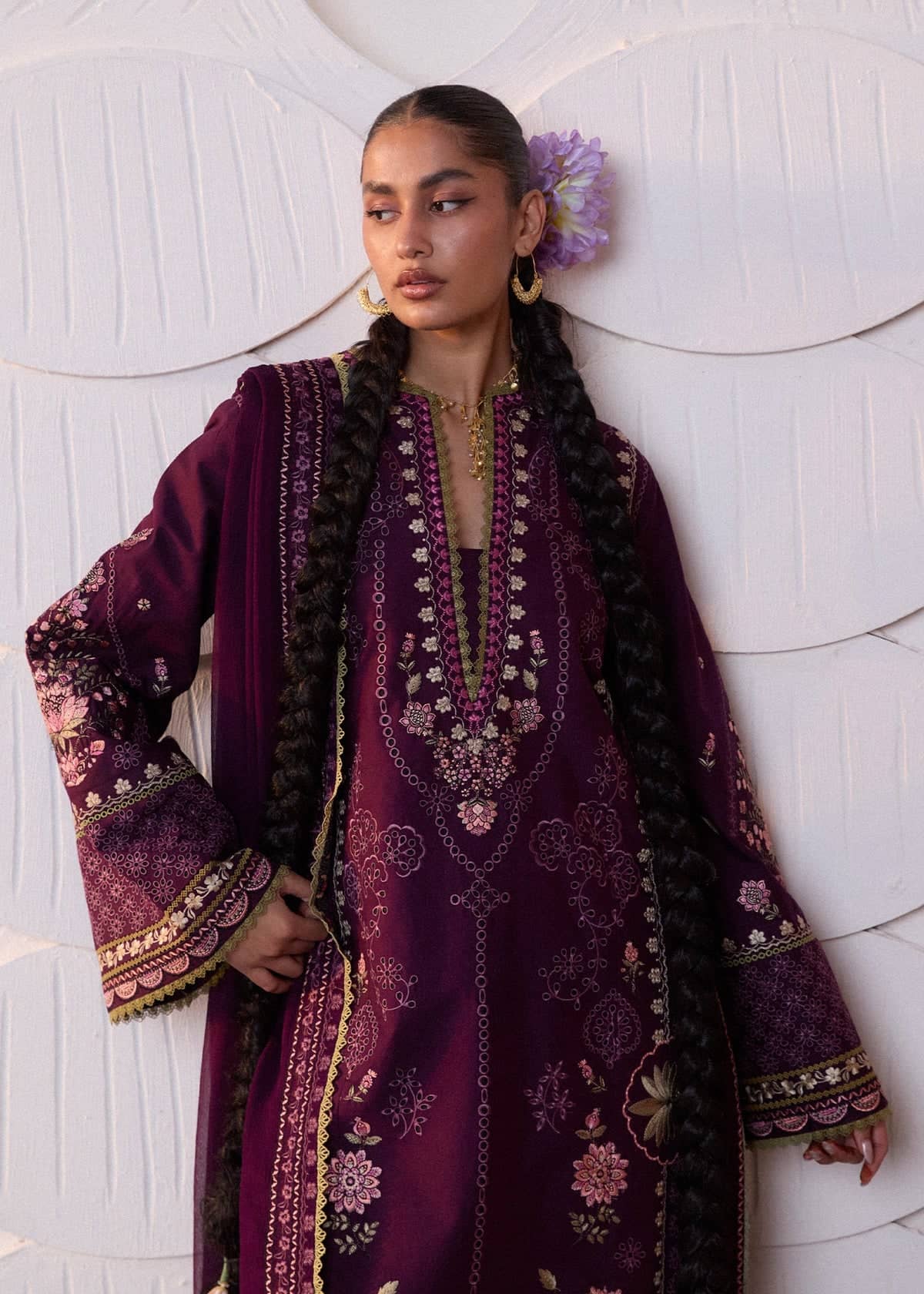 Hussain Rehar  Zan Luxury Lawns/Banafash/Plum