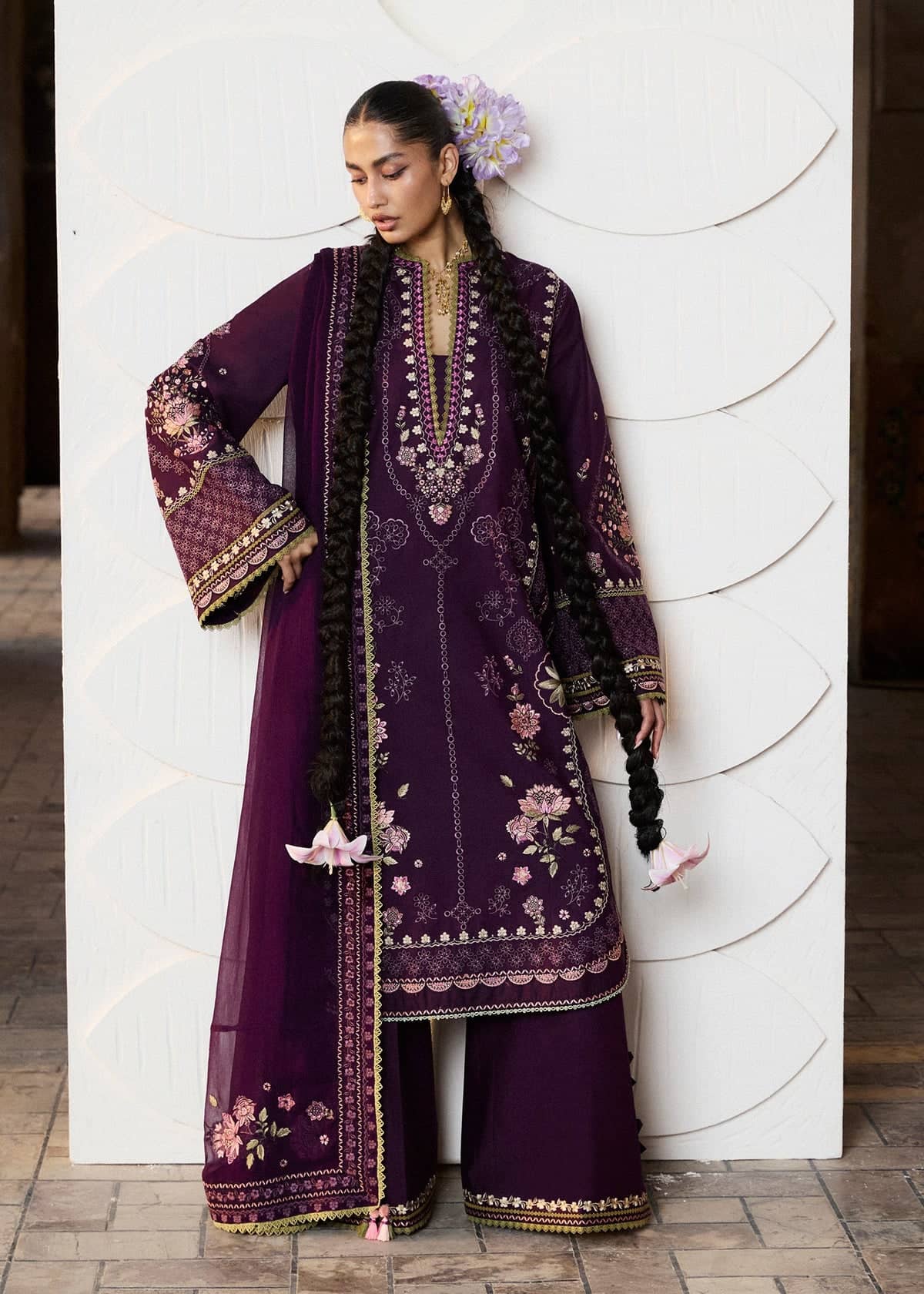 Hussain Rehar  Zan Luxury Lawns/Banafash/Plum