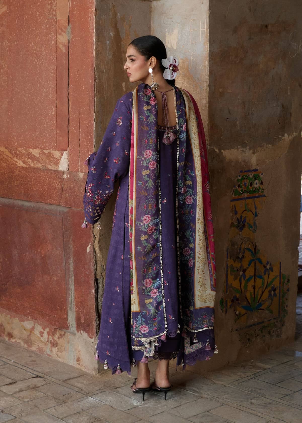 Restocked/Hussain Rehar  Zan Luxury Lawns/Mor/Purple