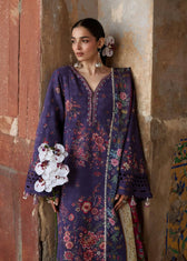 Restocked/Hussain Rehar  Zan Luxury Lawns/Mor/Purple
