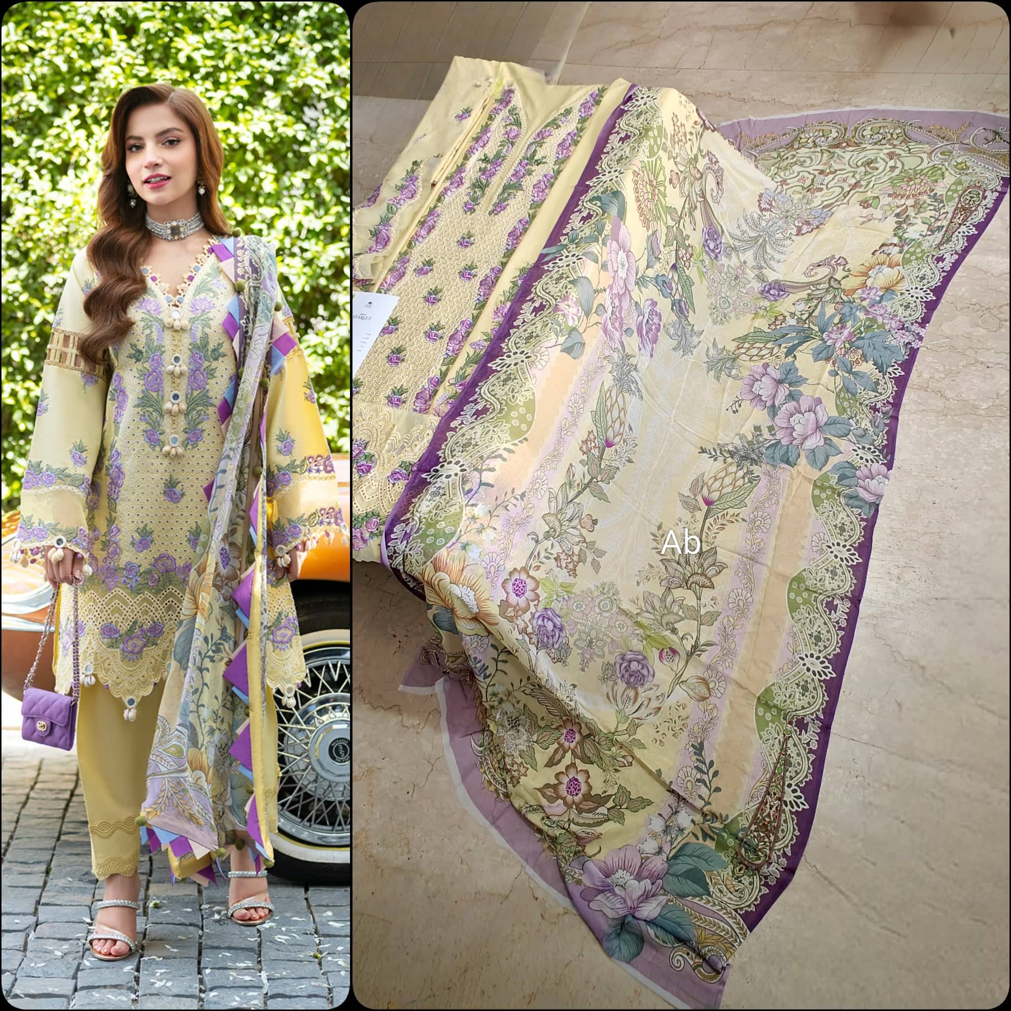 Sale‼️Open Pic/Jade Ombre Starlet Lawn