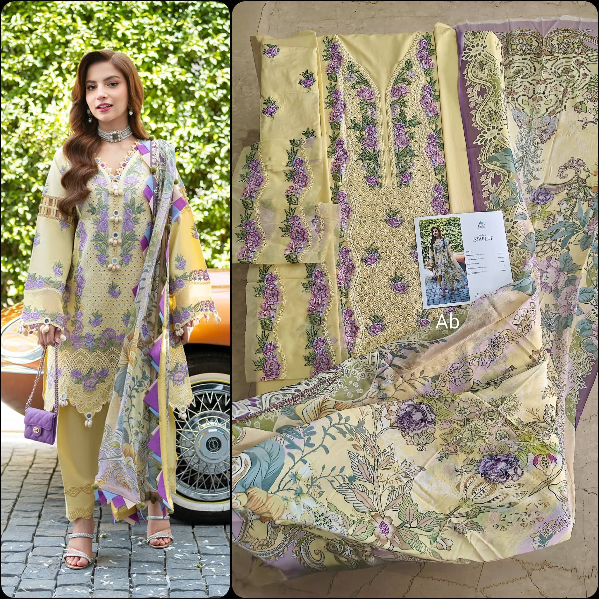 Sale‼️Open Pic/Jade Ombre Starlet Lawn