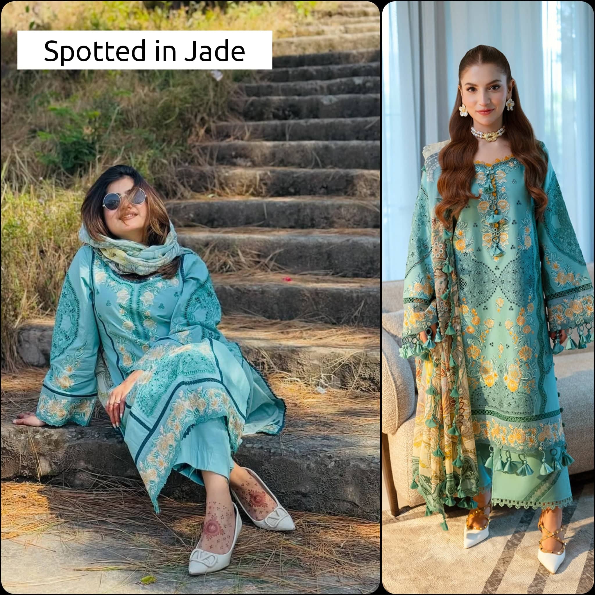 Spotted in Sale‼️Jade Ombre Starlet Lawn