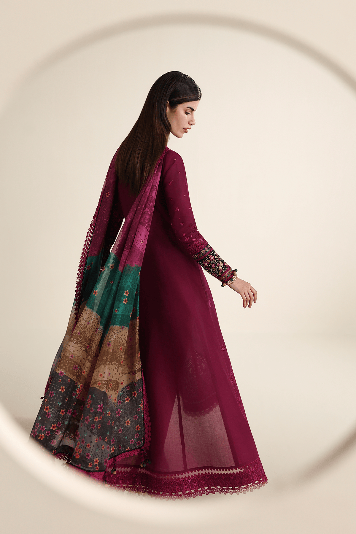Jazmin Iris Lawn 26/D 02/Silk Dupatta