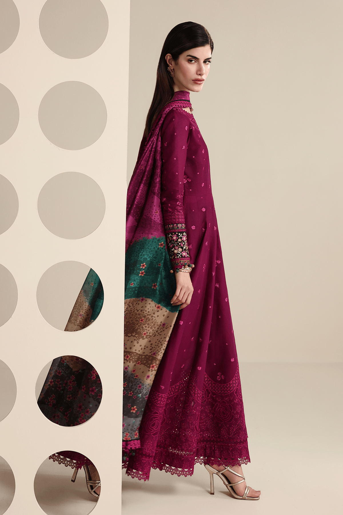 Jazmin Iris Lawn 26/D 02/Silk Dupatta