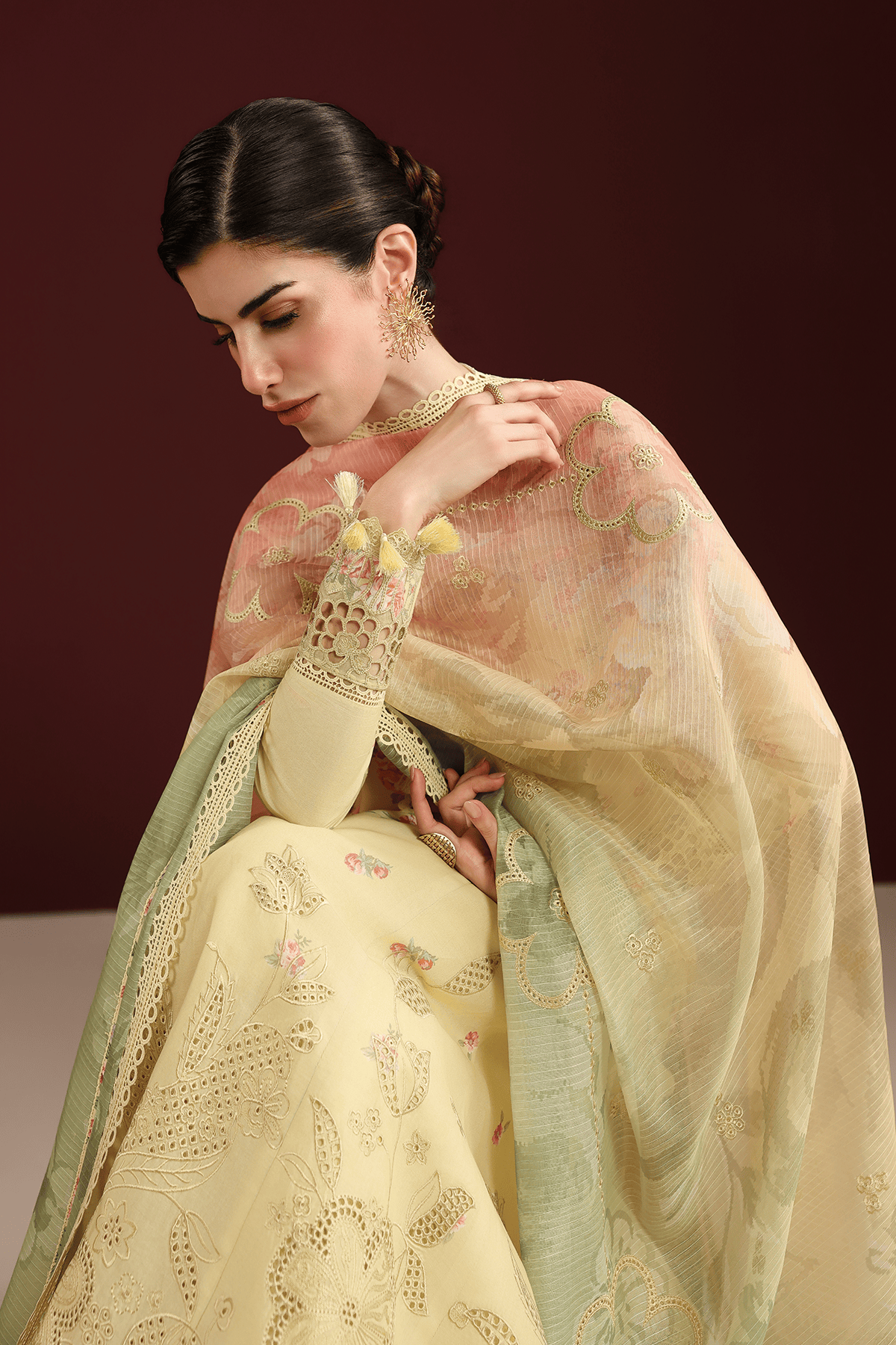 Jazmin Iris Lawn 26/D 07/Silk Dupatta