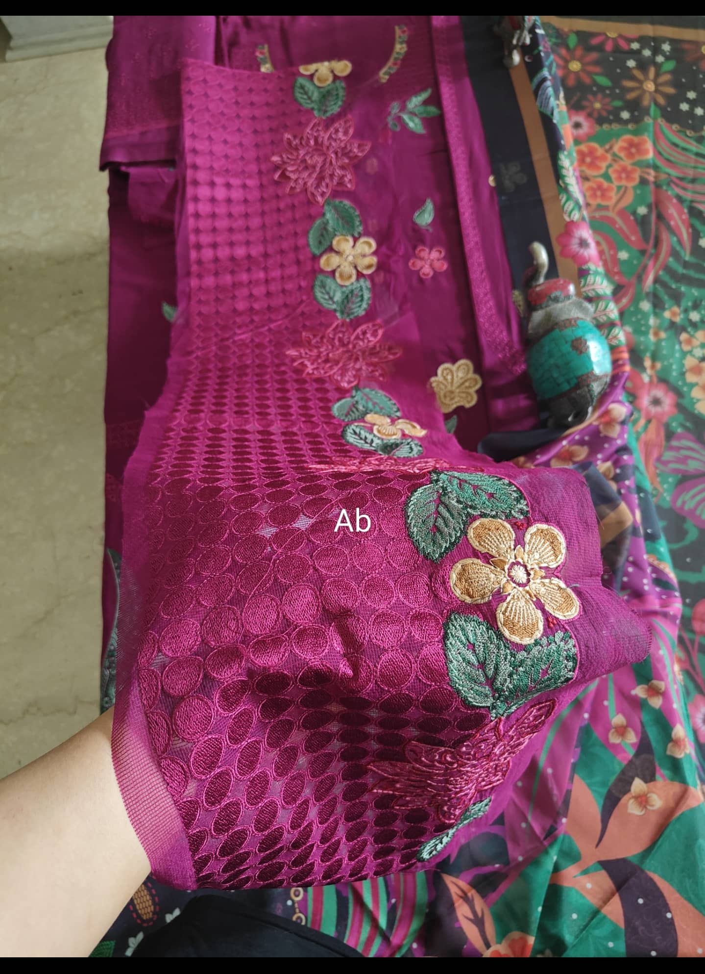 Open Pic/Jazmin Shahkaar Lawn/SL26-D01/Tissue Silk Dupatta