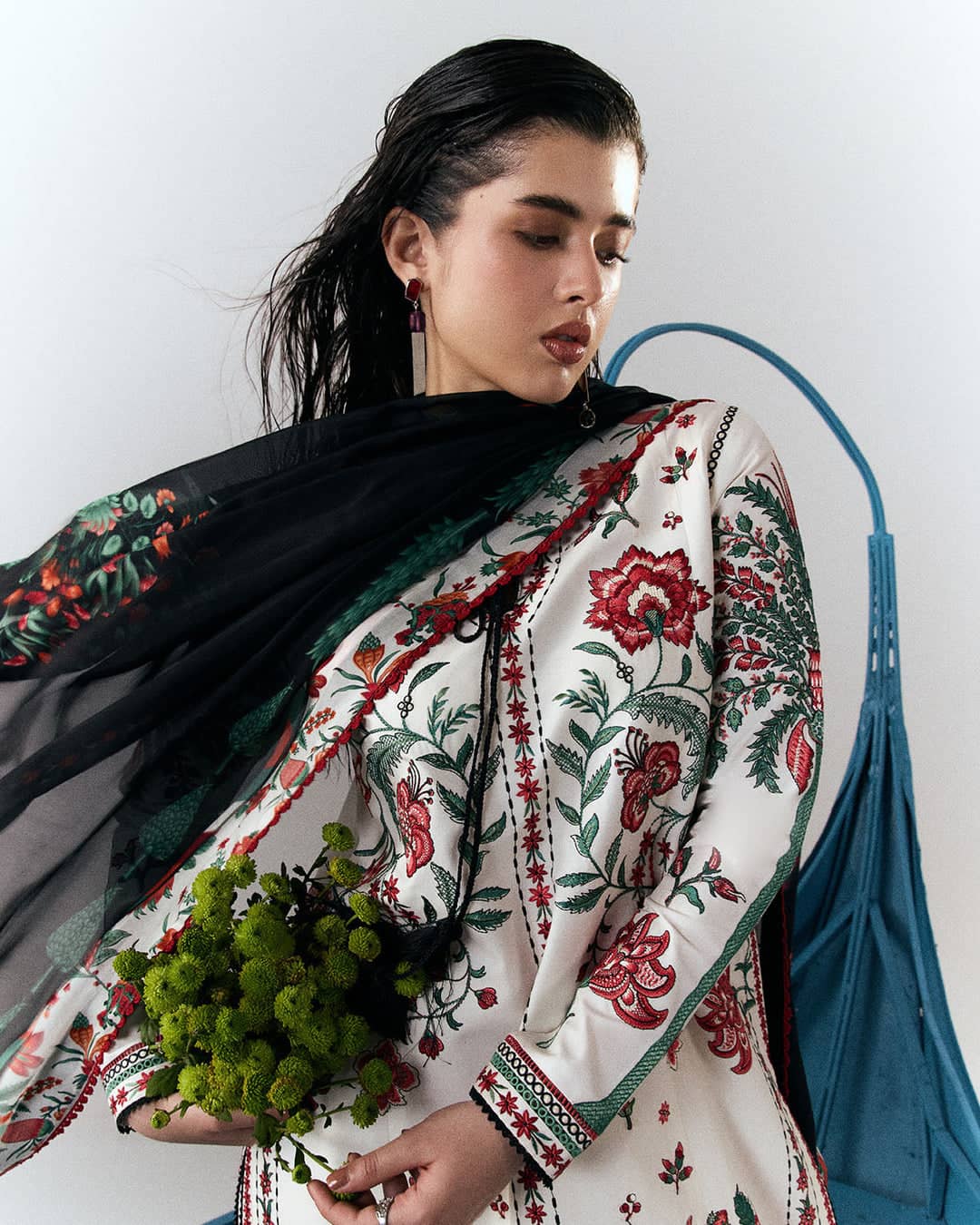 Hot🔥Seller/Jugnu Lahore Lawn/Vol 3/Inali/Ivory