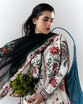Hot🔥Seller/Jugnu Lahore Lawn/Vol 3/Inali/Ivory